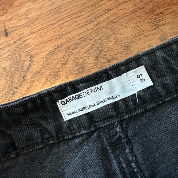 Garage black wide-leg jeans - Picture 3 of 4